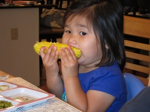 She loves corn!